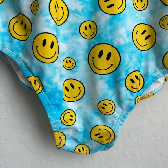 Posh Peanut Swimsuit One Piece Blue Smiley Face - Picture 5 of 14